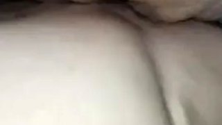 Fat belly bbw fucked by skinny guy on the side of the bed