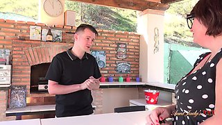 AuntJudysXXX - Horny Vacationing MILF Jojo Seduces the Bartender