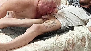 Stepmom Makes a Perfect Blowjob and Swallows Cum