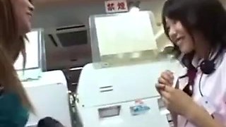Asian Lesbian Seduction in a Penny Arcade