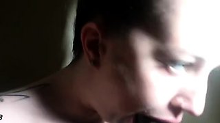 Brunette Slut Gives Blowjob To Big Cock Outdoors