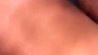 Lucky brunette gangbanged hard in her pussy in close up