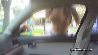 Beauty from bus stop to my cock