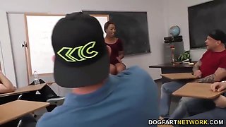 Chanell Heart In Black Gets Her Boobs Covered In Sperm