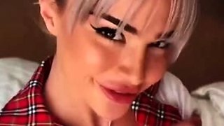 Kristen Hancher - BF Blowjob   School Girl Cosplay