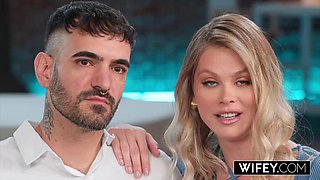 WIFEY Tiny Hotwife Sammm Next Door Holds Hubbys Hand While She Devours Monster BBC