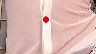 Horny Nurse Gets Stretched with a Thick Bwc Dildo