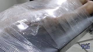 Flavia Blowjob Wrapped in Plastic, with Bastinado and Tit Spanking