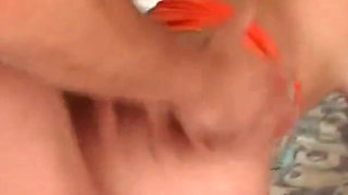 Threesome with a small tits blonde slut ends with anal