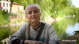 Blonde German Amateur Luna W Gets Wet in Shower - Dildo Action & Solo Masturbation