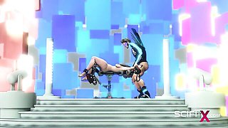 Lascivious goddess's doggystyle action