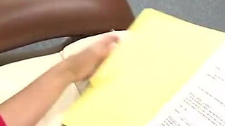 Nasty babe gets fucked in secretary room from her fucker