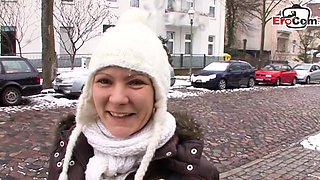 Saxon German Teen Persuaded On The Street To Sex Casting