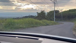 Curvy Busty Curly Ebony Cutie Rewards a Handsome Stranger With Hot BJ & Wild Sex In the Car Trunk