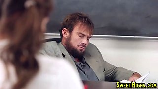 Cum encountered ponytails teen
