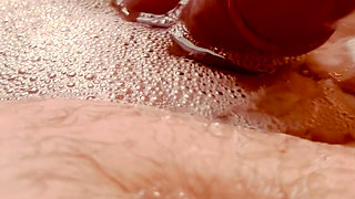 Jerking off in the bathtub