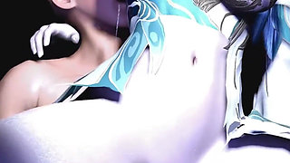 3D Big Boobs Cosplay Model Cheating with Young Big Cock