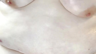 Oiled Up SSBBW Tits and Belly and a submissive dildo blowjob