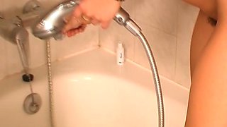 German Teen Fingering Her Pussy in Shower
