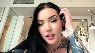 Inked Goth Goddess Takes Massive Black Cock in Her Tight