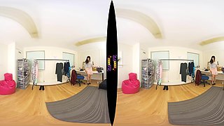 Make Up Room - Busty Brunette Solo Striptease - Sexlikereal