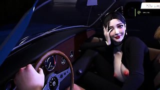 Vam-Sex in Car with girlfriend Che Zhen