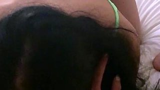 Public blowjob from an amateur brunette babe in POV video