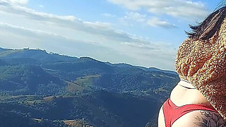 Tour Guide Fucks Married Woman's Big Ass on the Mountain Peak