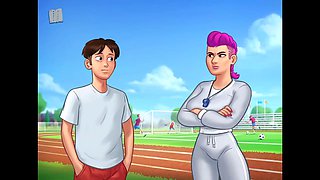 Hot summer adventure with big-assed beauties and natural boobs in a steamy visual novel