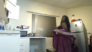 Fat Ass Stepmom Teasing with Her Oily Big Tits