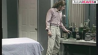 Blonde slut spreads legs as a monster cock destroys her tigtht pussy