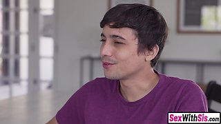 Stepbro fucks masturbating 18 years old stepsis