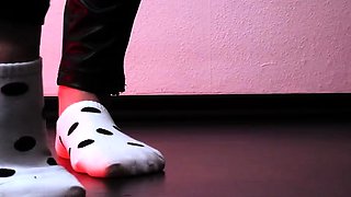 Close up cock jerking solo