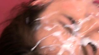 Japanese bukkake extravaganza with Aoi Mizuno - imperious