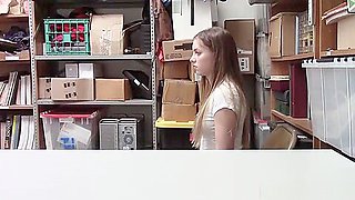 Store officer fucks teen 18+ brunettes pussy
