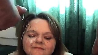 British Amateur Carol Jones in a Bukkake Video