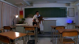 Japanese Teen In Uniform Banged Sideways