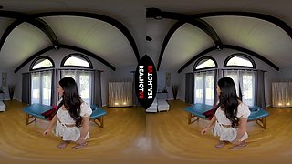 Nude Schoolgirl Fashion Show - Cum On My Latina Tits As I Try On Short Shorts & Tiny Panties - RealHotVR