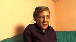 Shy girl Maria in  her first casting