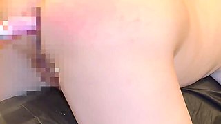 Japanese Sub Wife First Pussy and Anal Fucking Machine