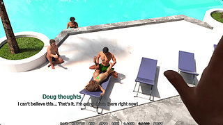 Beautiful Girl Having Fun With Chubby Friends At The Tour Weekend