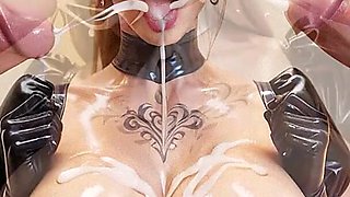 Housemaid Matilda and Charles in Gloryhole Club, Big Tits, Gloryhole Bukkake, Big Dick Sucking Cock