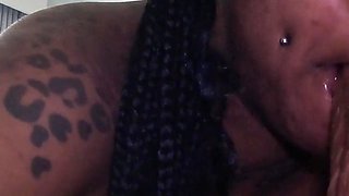 Sexy Ebony Freak Princess P Sucks and Fucks