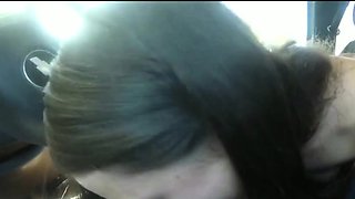 Car Blowjob and Cum Swallow With Mexican Stud