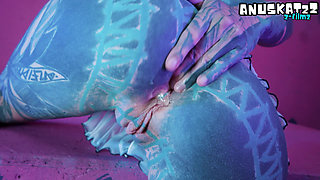 Inked Dreadhead Masturbates with Dildo Then Takes Hard Anal