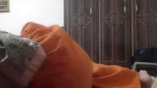 Pakistani Pathan Girl in Orange Shalwar Showing Her Ass