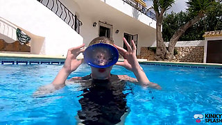 Underwater Wetsuit & Mask Fetish Filling, Bubbles & Breath Control