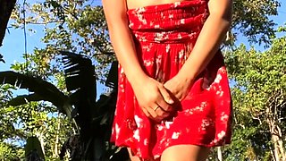 Amateur redhead Jacqueline with glasses masturbates