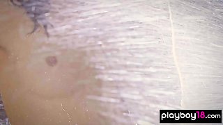 Totally fruity 18-years-old drops of her bikini