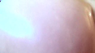 Tattooed Amateur Rubs Oiled Body - Big Ass, Curvy, Bush